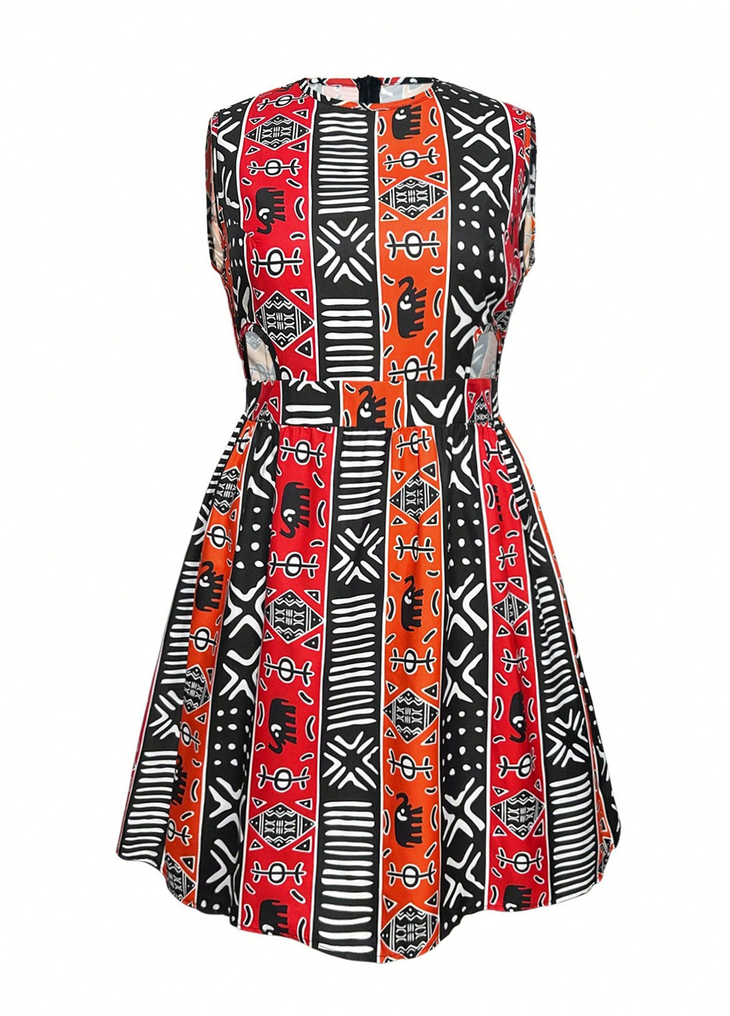 Комбінована кежуал сукня кльош SHEIN з малюнком