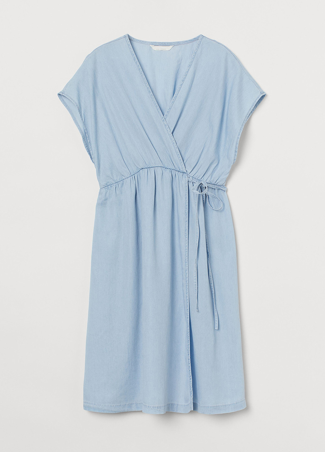 Светло-голубое кэжуал, джинсовое платье для беременных H&M однотонное