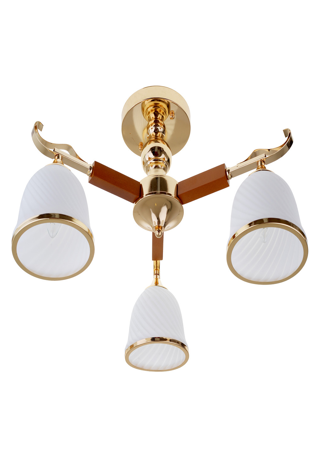 Люстра с основой цвета латунь на три плафона LK-709S/3 E27 FG Brille (220133426)