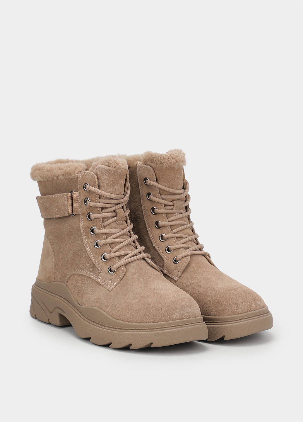 Осенние ботинки берцы Braska со шнуровкой из натуральной замши