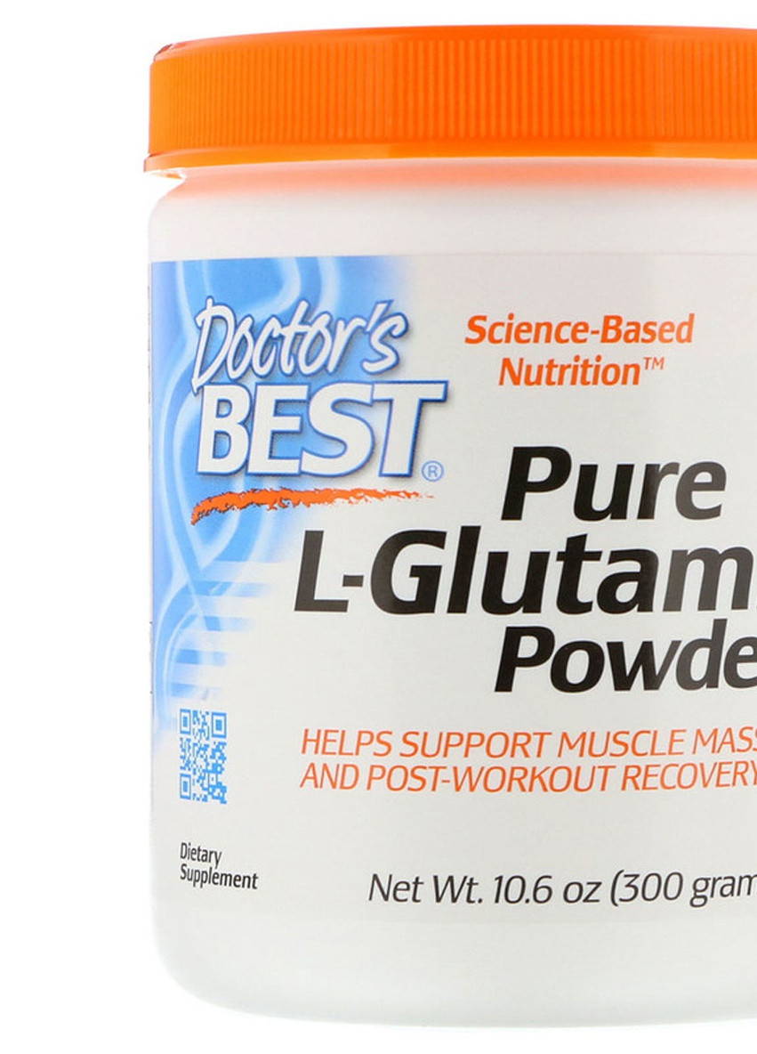 Глютамин в Порошке, L-Glutamine Powder,, 300 гр. Doctor's Best (228292456)