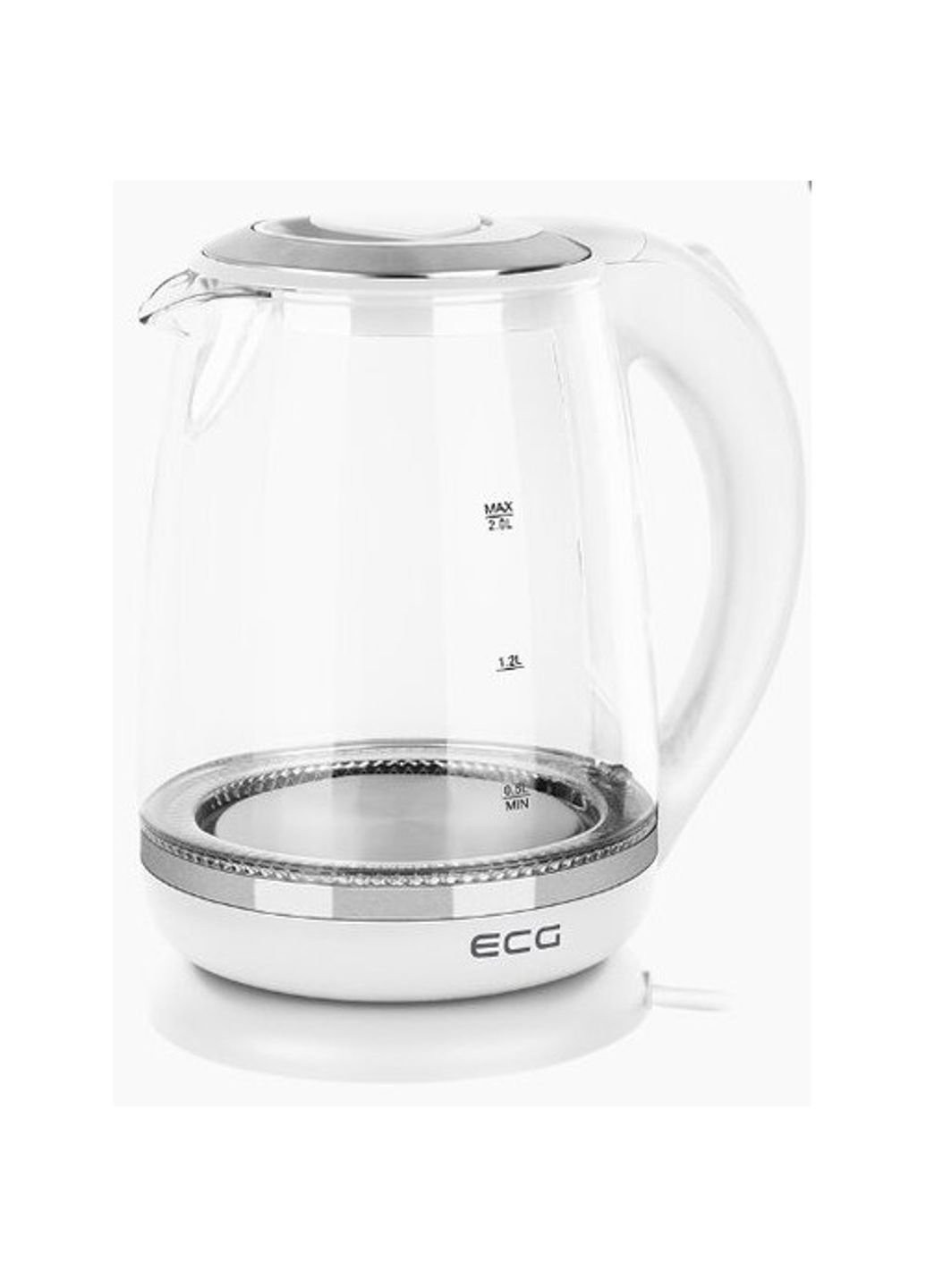 Електрочайник RK-2020-White Glass 2 л білий ECG (253630812)
