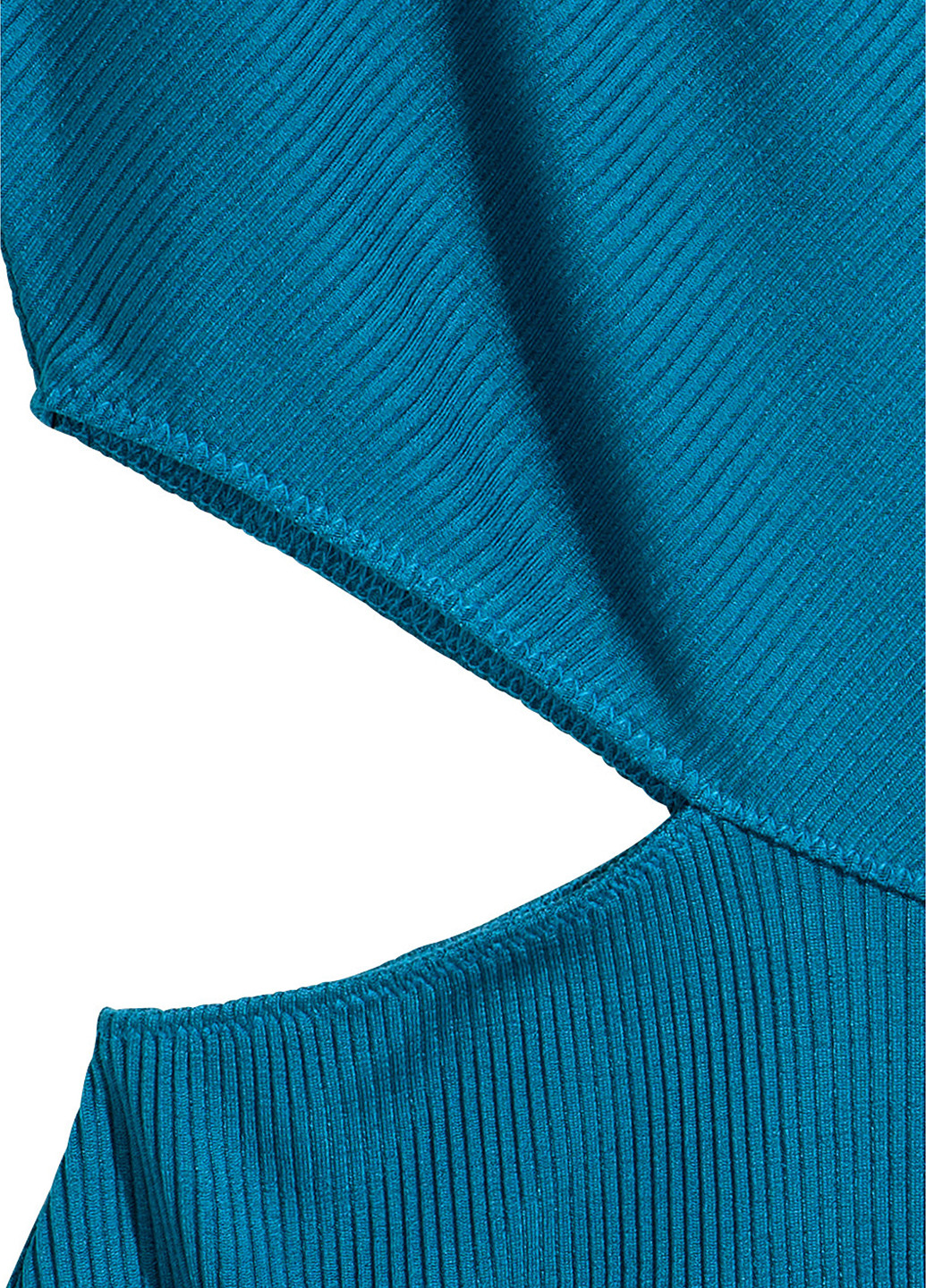 Боді H&M топ-боді однотонний синій кежуал віскоза