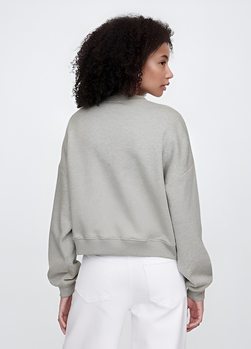 Сірий світшот Gap напис без декору (370300124)