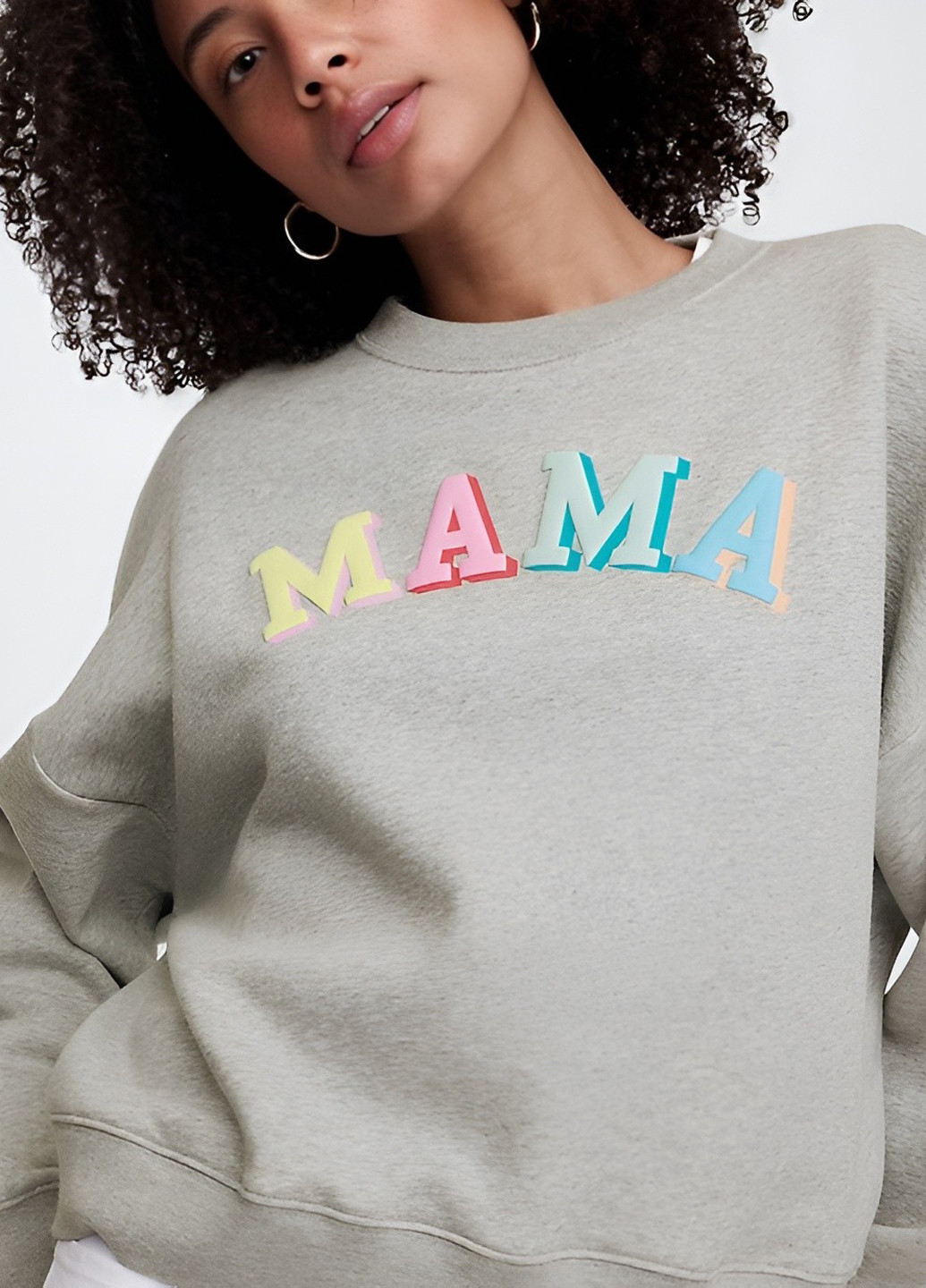 Сірий світшот Gap напис без декору (370300124)