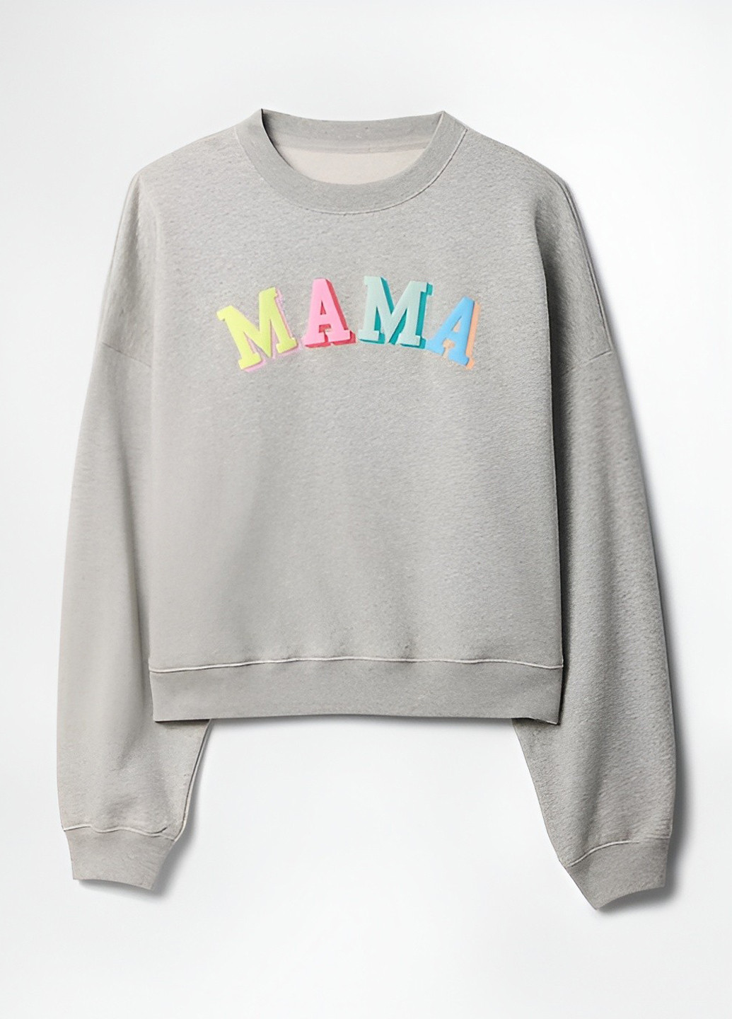 Сірий світшот Gap напис без декору (370300124)