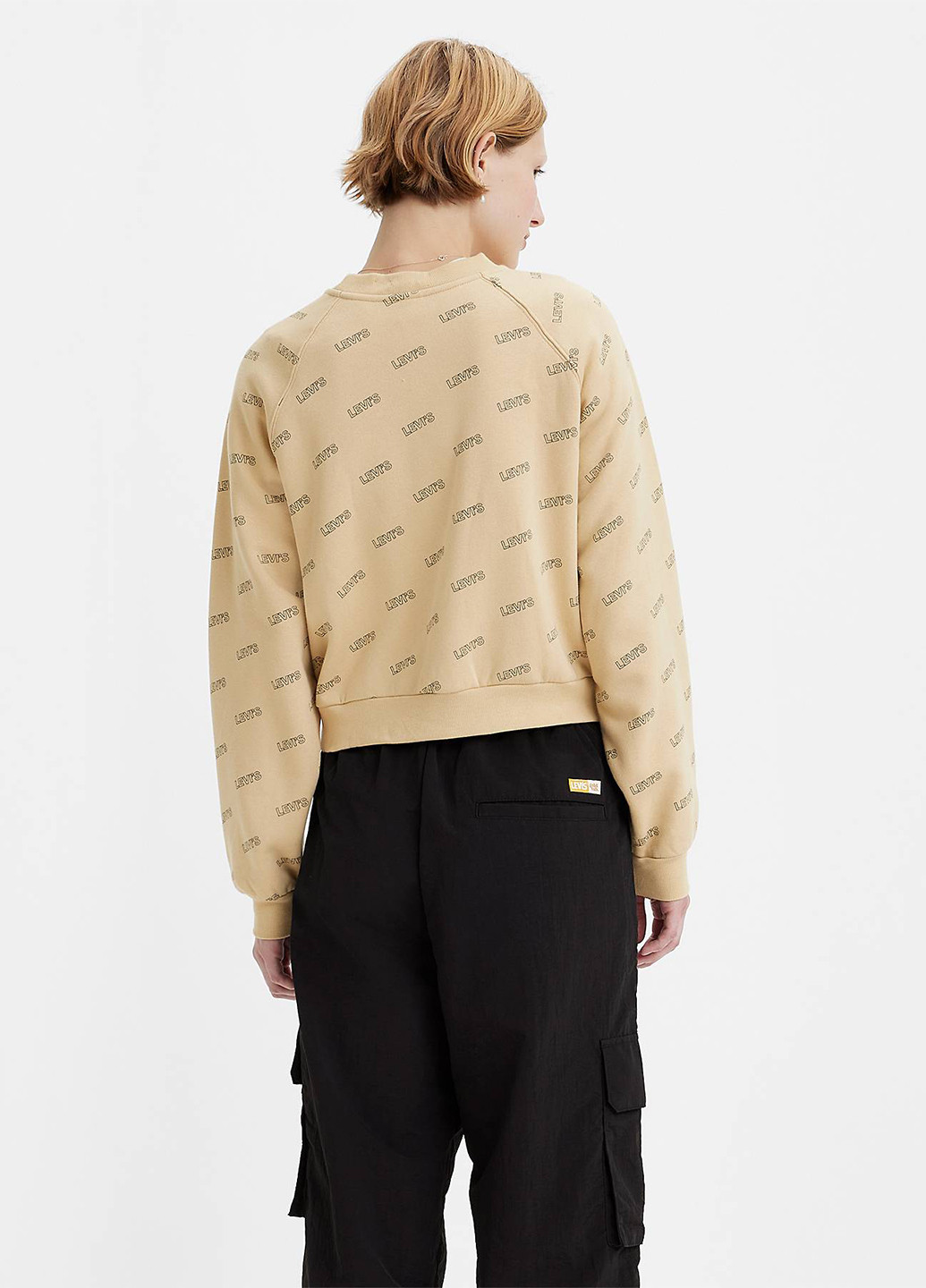 Бежевый свитшот Levi's логотип без декора (295133081)