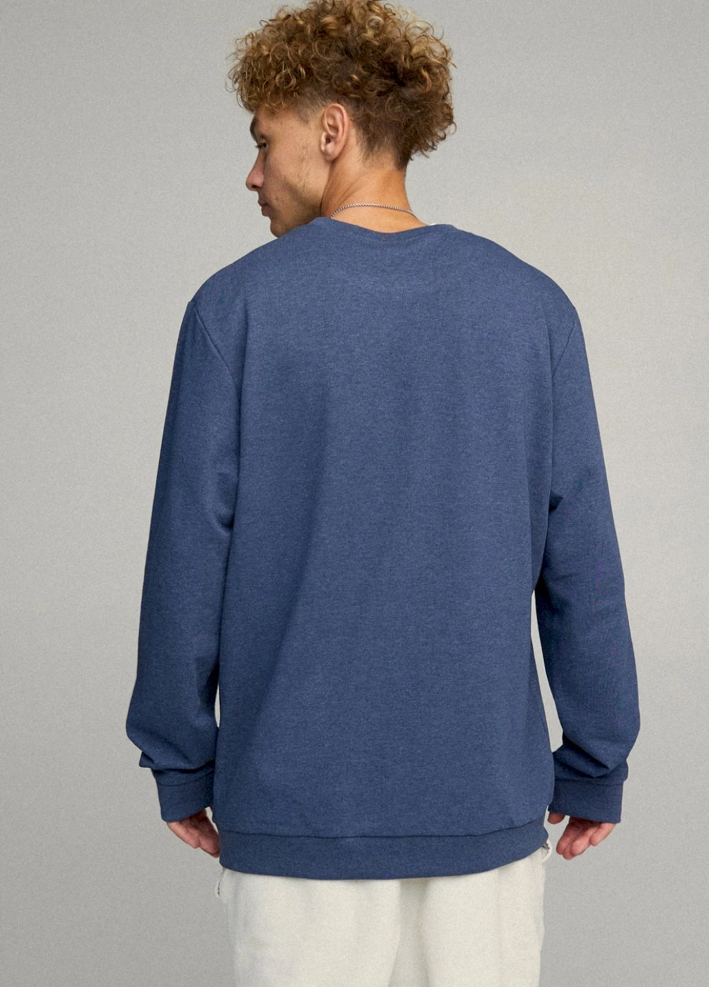 Синій світшот чоловічий oversize /no flis/ YAPPI (252387071)