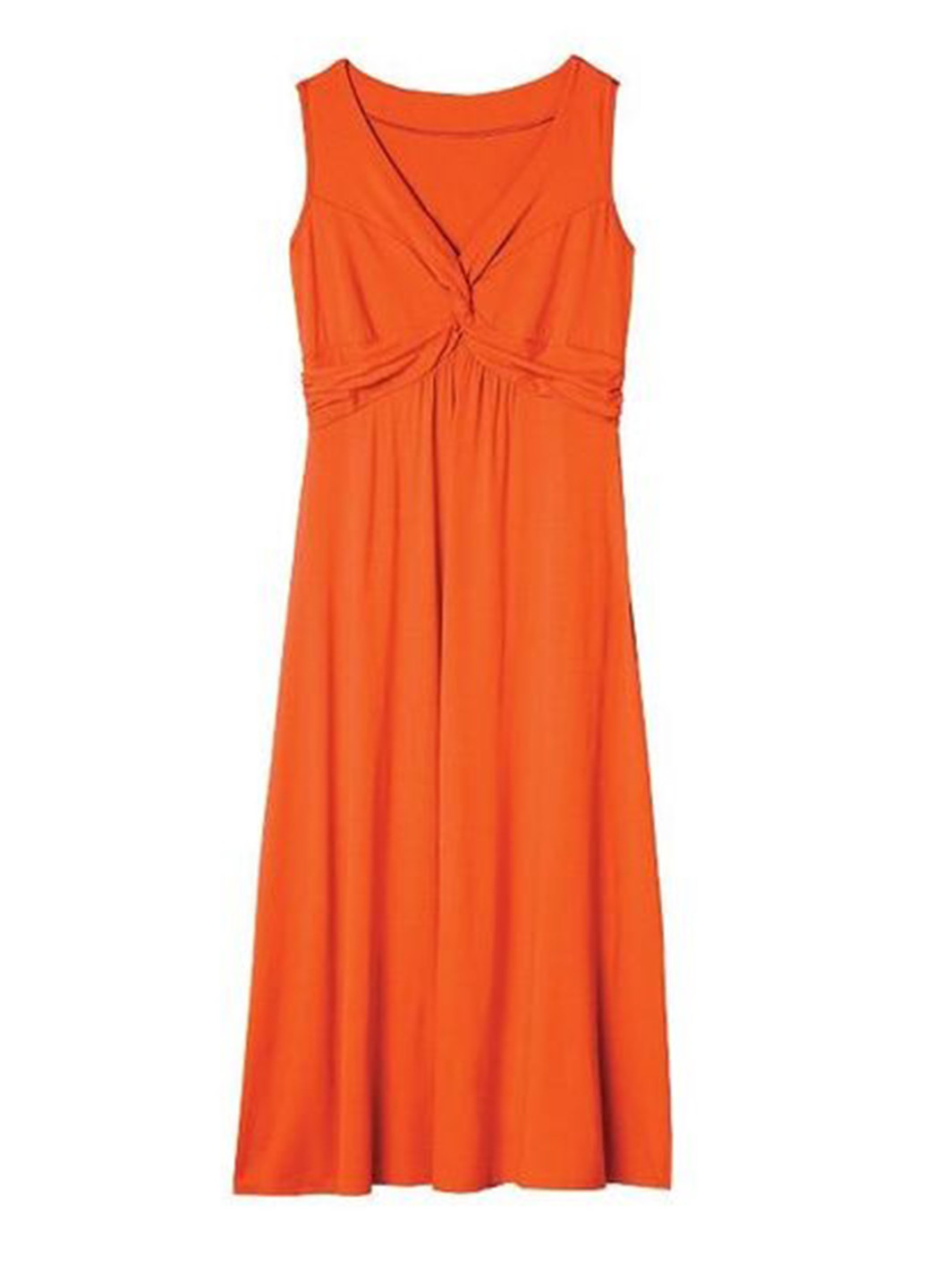 Оранжевое кэжуал платье клеш Signature Collection однотонное