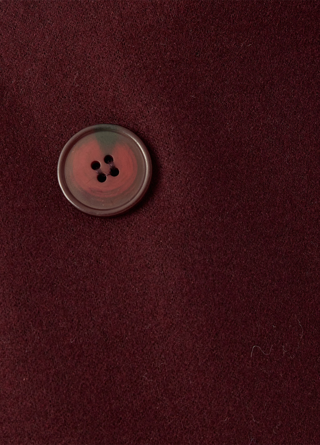 Бордовое Кэжуал полупальто двубортное KOTON однотонное