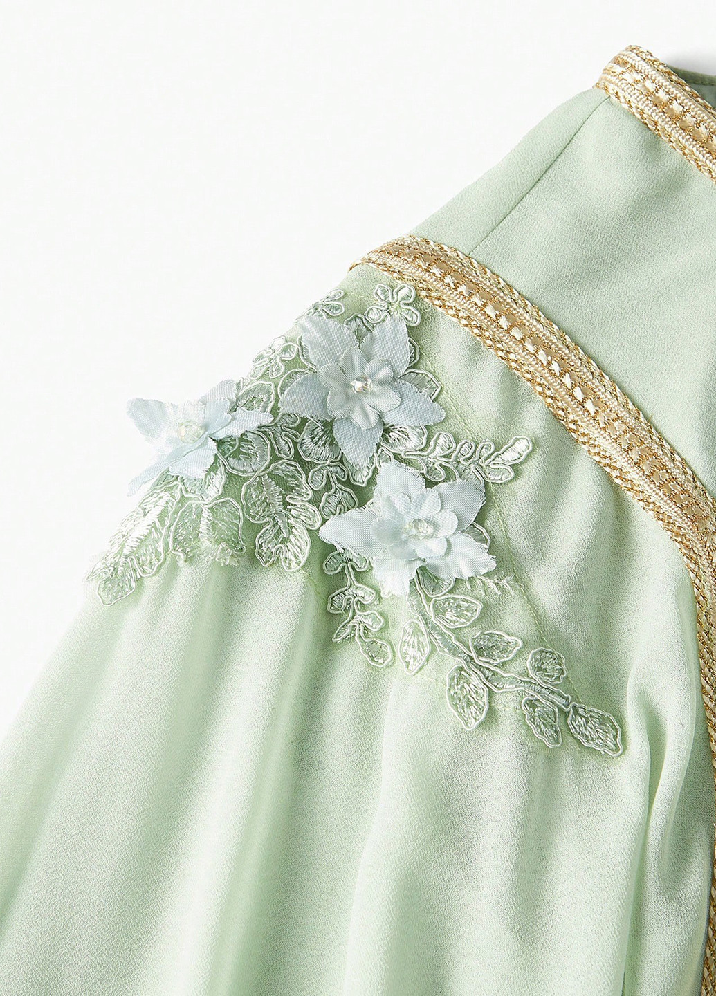 Мятное вечернее платье платье-кейп SHEIN однотонное