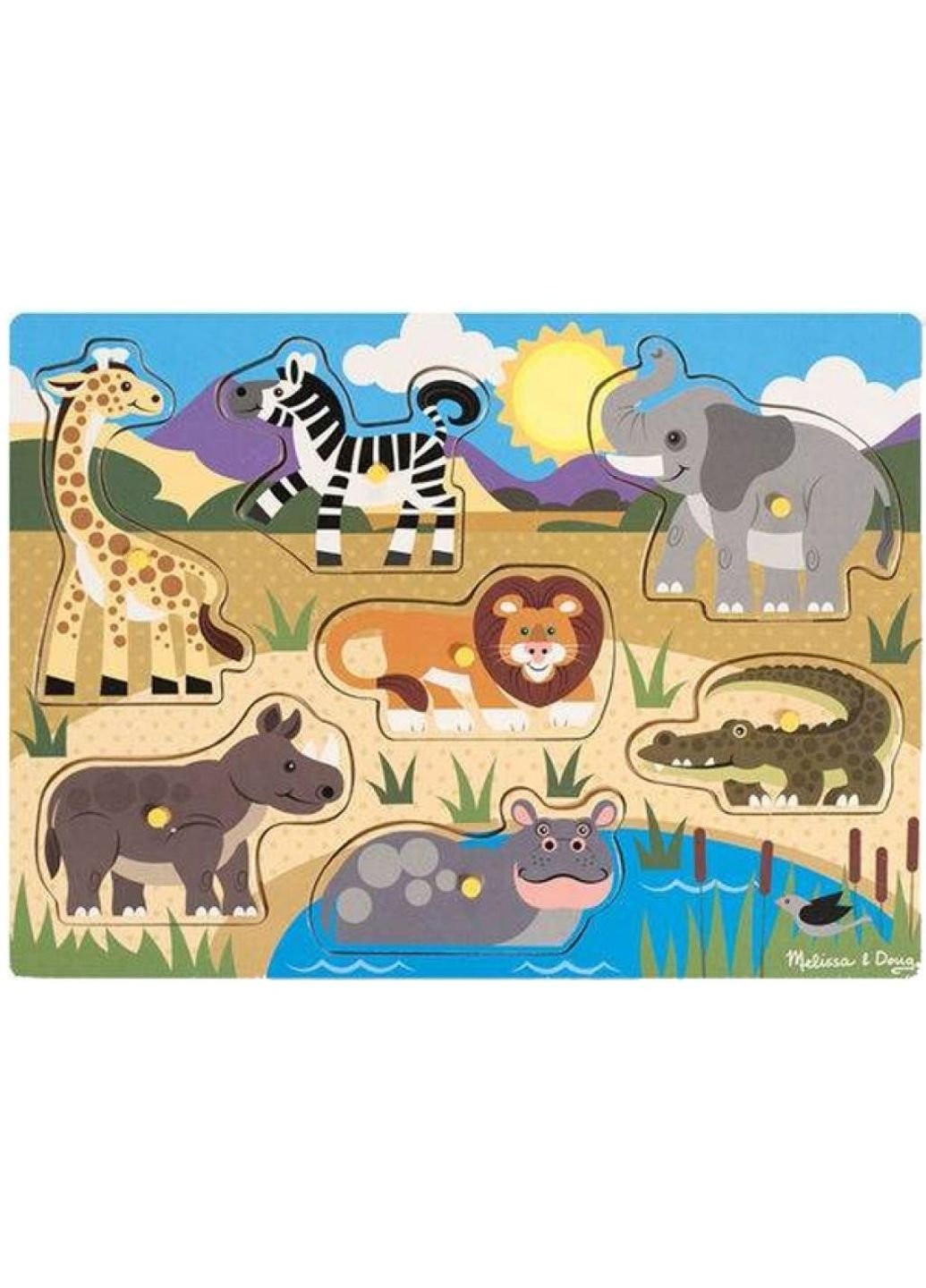 Розвиваюча іграшка рамка-вкладиш Сафарі (MD19054) Melissa&Doug (254068730)