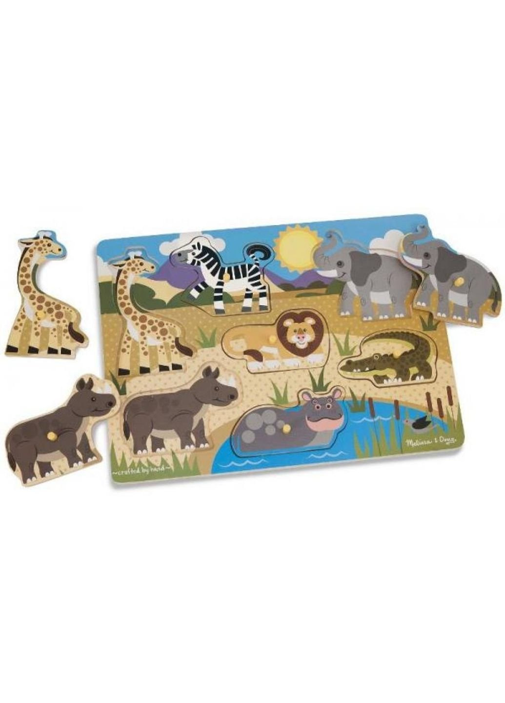 Розвиваюча іграшка рамка-вкладиш Сафарі (MD19054) Melissa&Doug (254068730)