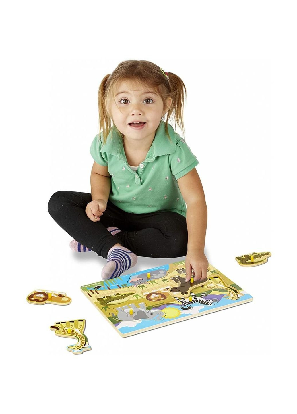 Розвиваюча іграшка рамка-вкладиш Сафарі (MD19054) Melissa&Doug (254068730)