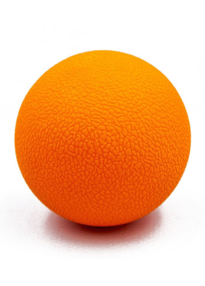 Масажний м'ячик TPR 6,5 см помаранчевий (м'яч для масажу, міофасціального релізу і самомасажу) EasyFit (243205424)