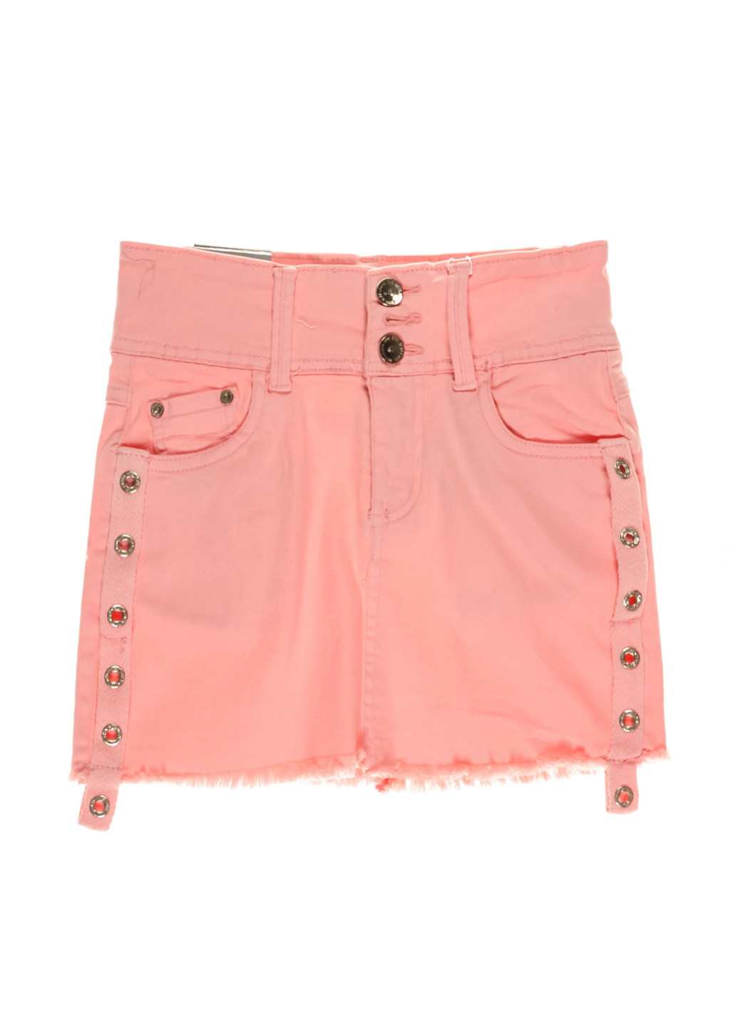 Розовая джинсовая однотонная юбка Grace