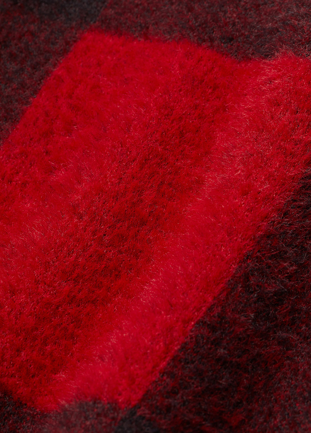 Красное кэжуал платье платье-свитер H&M в клетку
