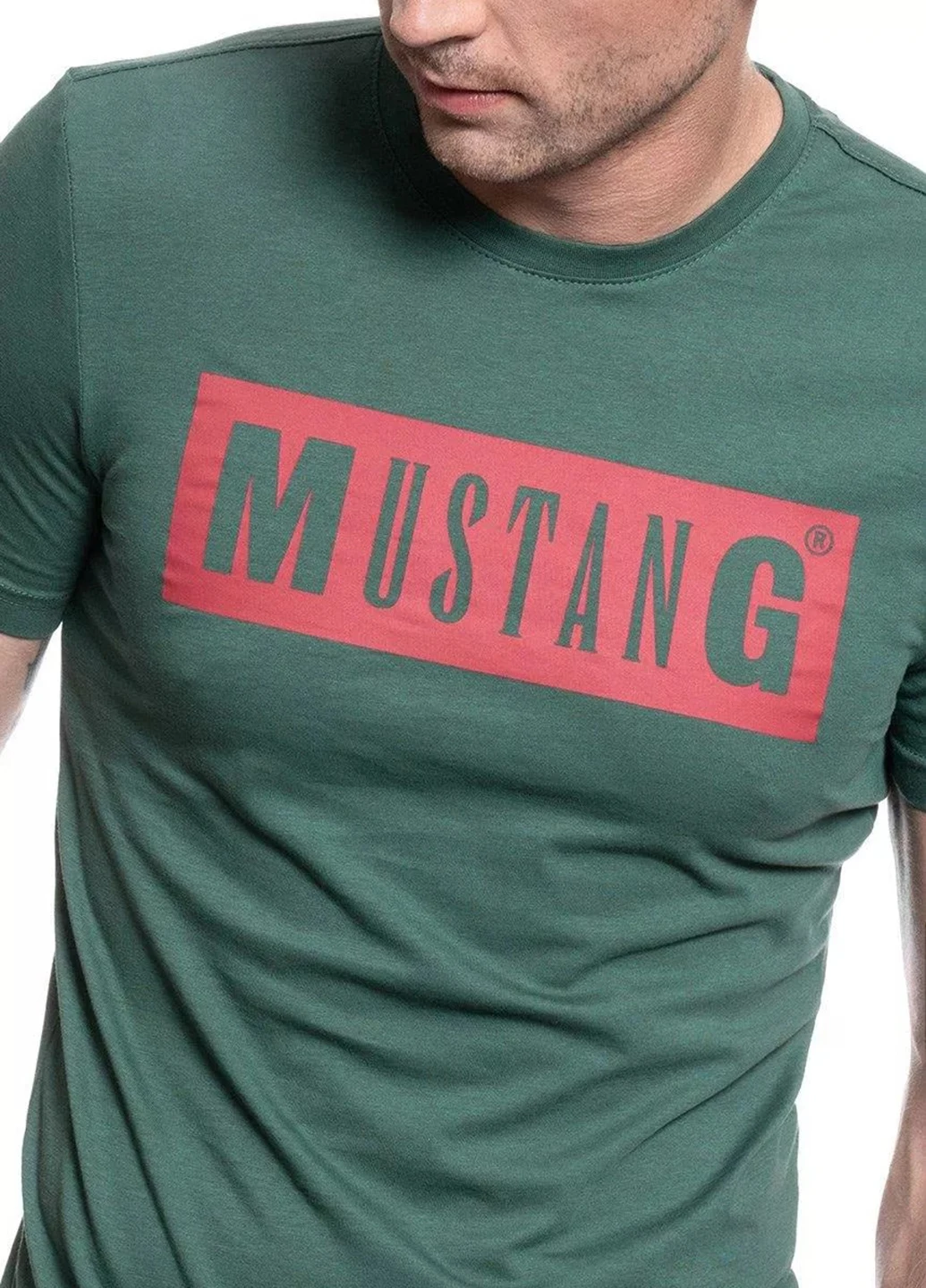 Зеленая футболка Mustang