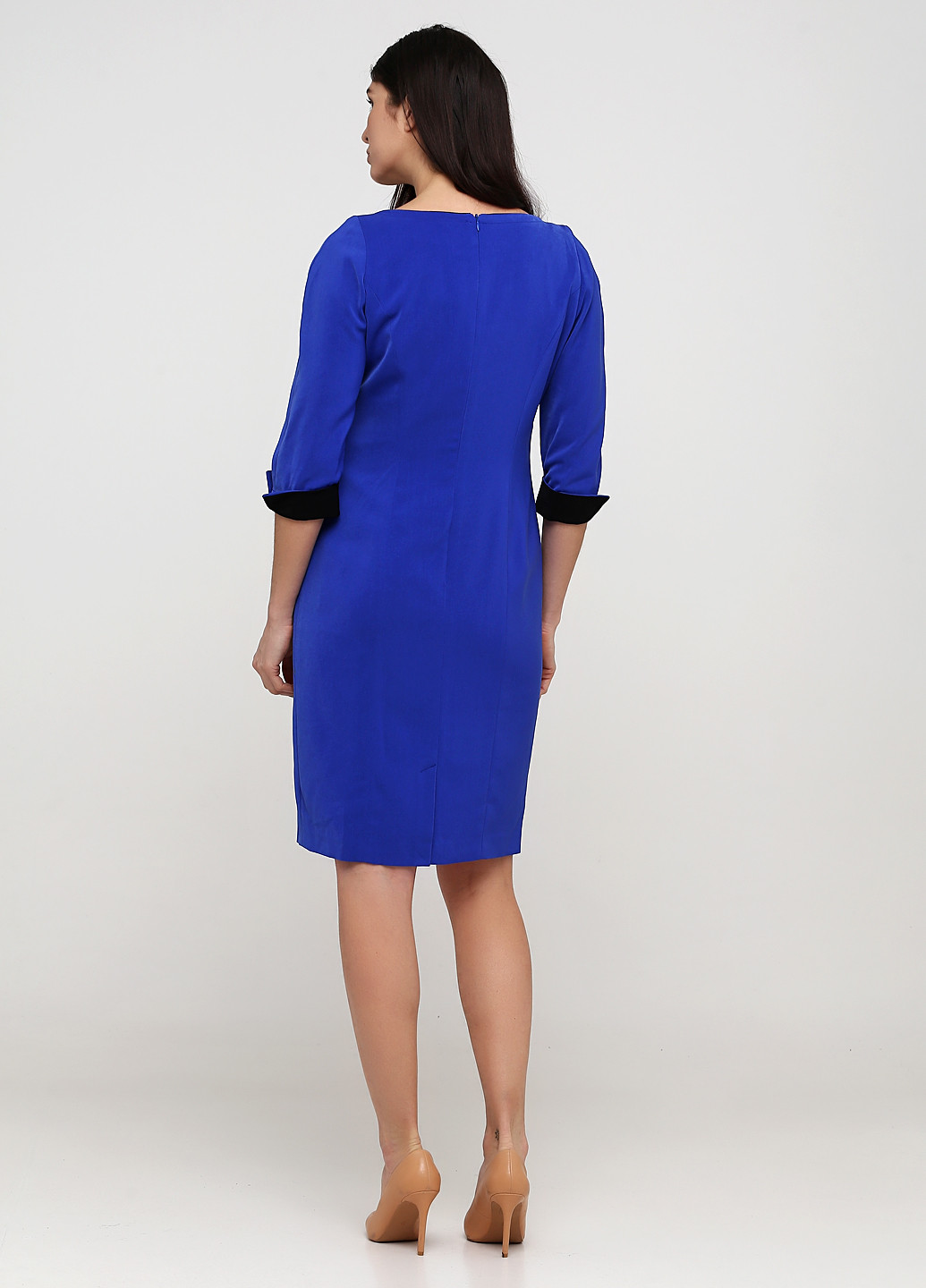 Светло-синее кэжуал платье футляр Patrizia Dini однотонное