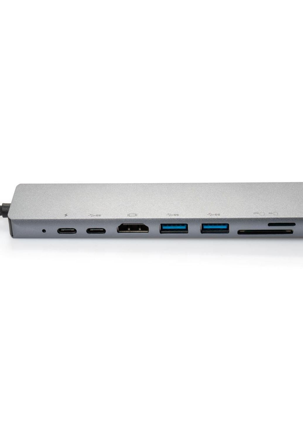Концентратор Type-C to 4K HDMI+2*USB3.0+GigabitLAN+SD+2*PD aluminium (VCPATC2U3CRLNHIPDGR) Vinga (250125500)