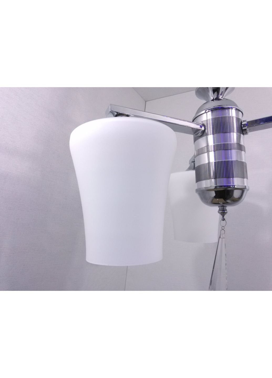 Люстра потолочная подвесная на 3 лампочки 9993/3 Хром 35х40х40 см. Sunnysky (253627480)