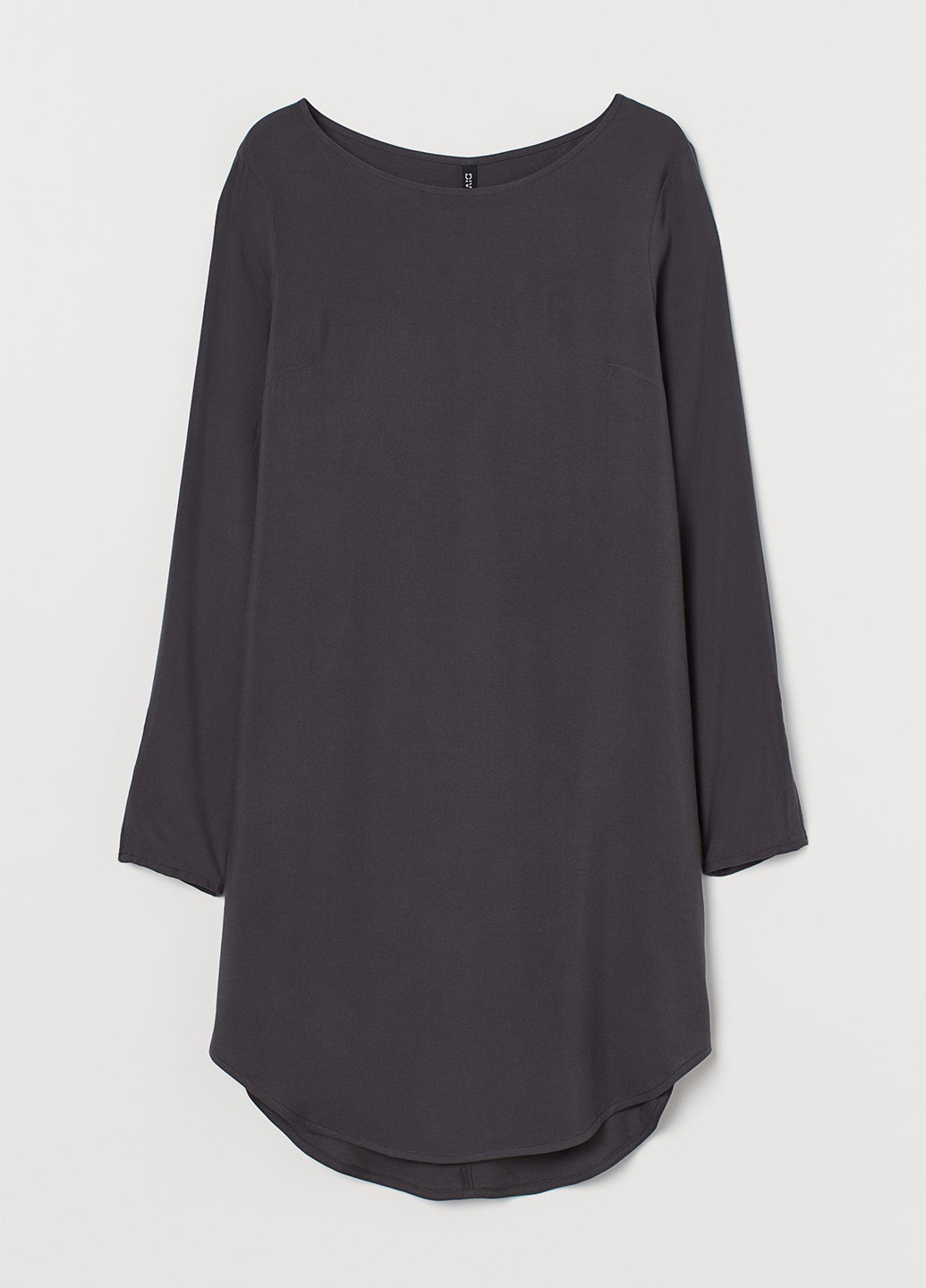 Темно-серое кэжуал платье а-силуэт H&M однотонное