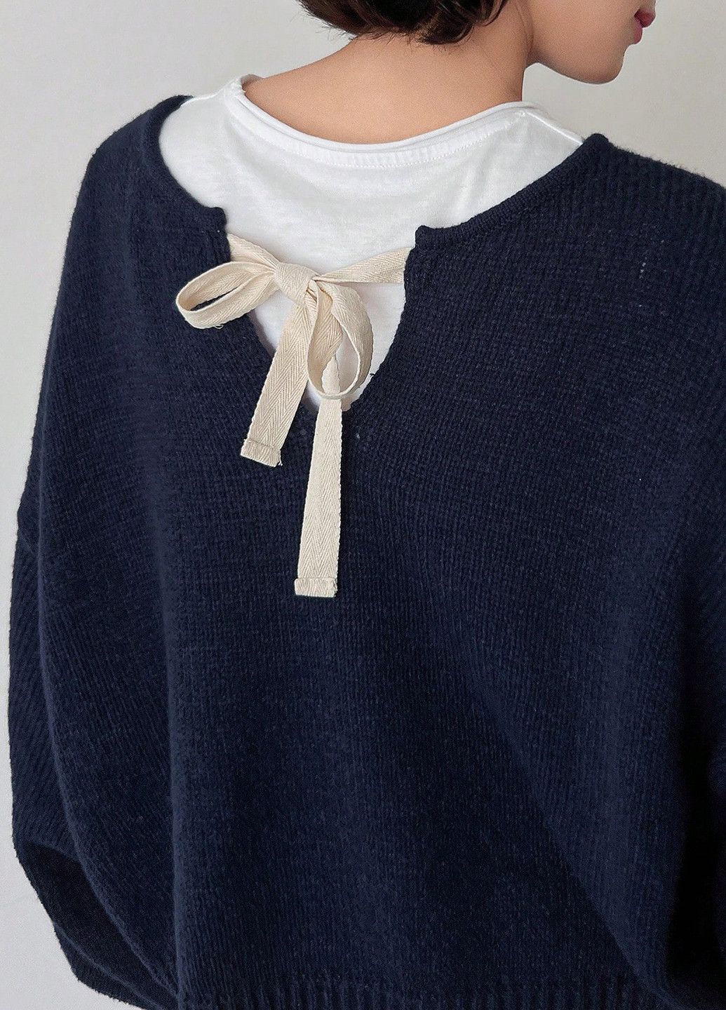 Темно-синій демісезонний светр SHEIN