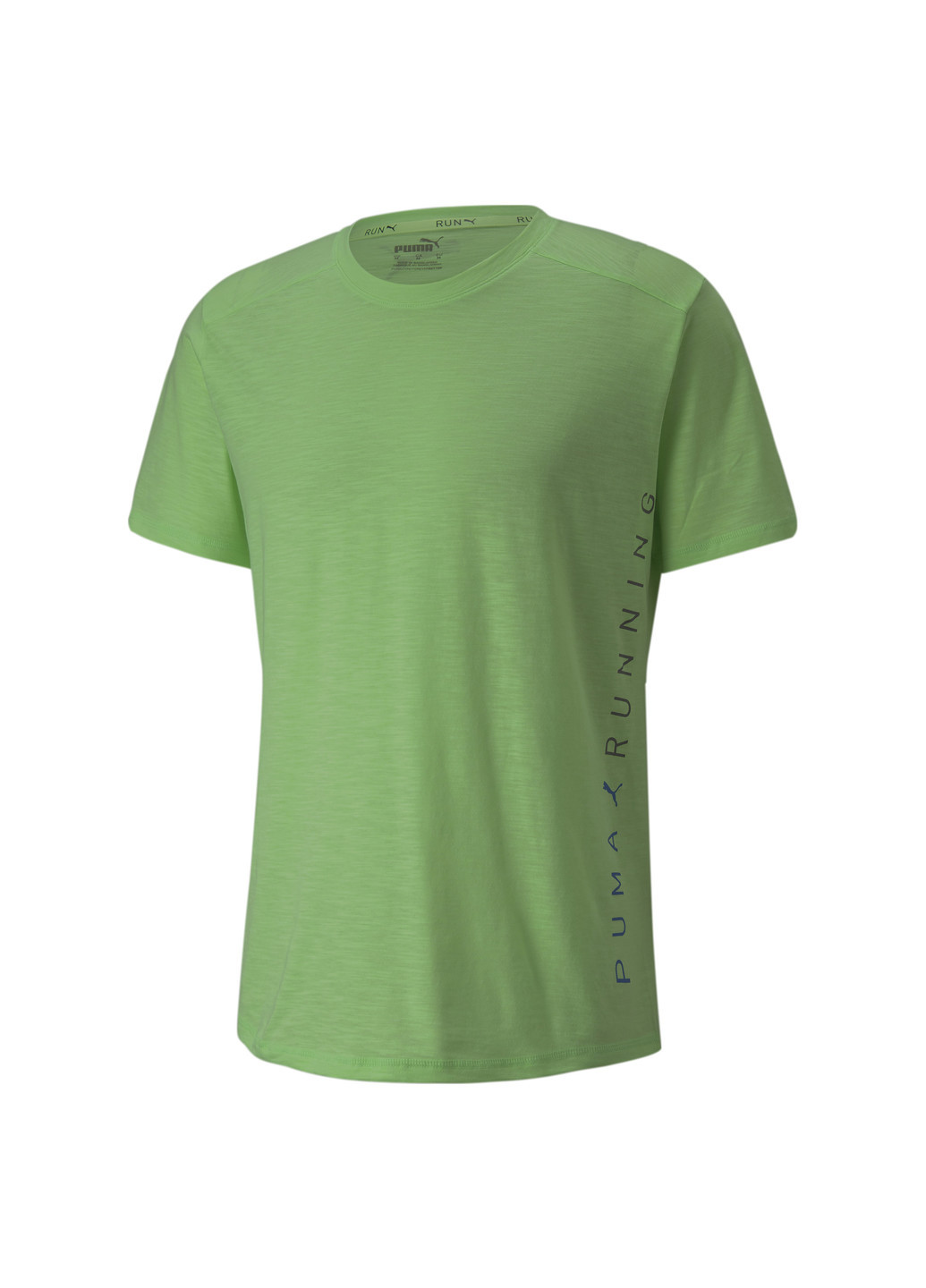 Зеленая футболка logo short sleeve men's running tee Puma