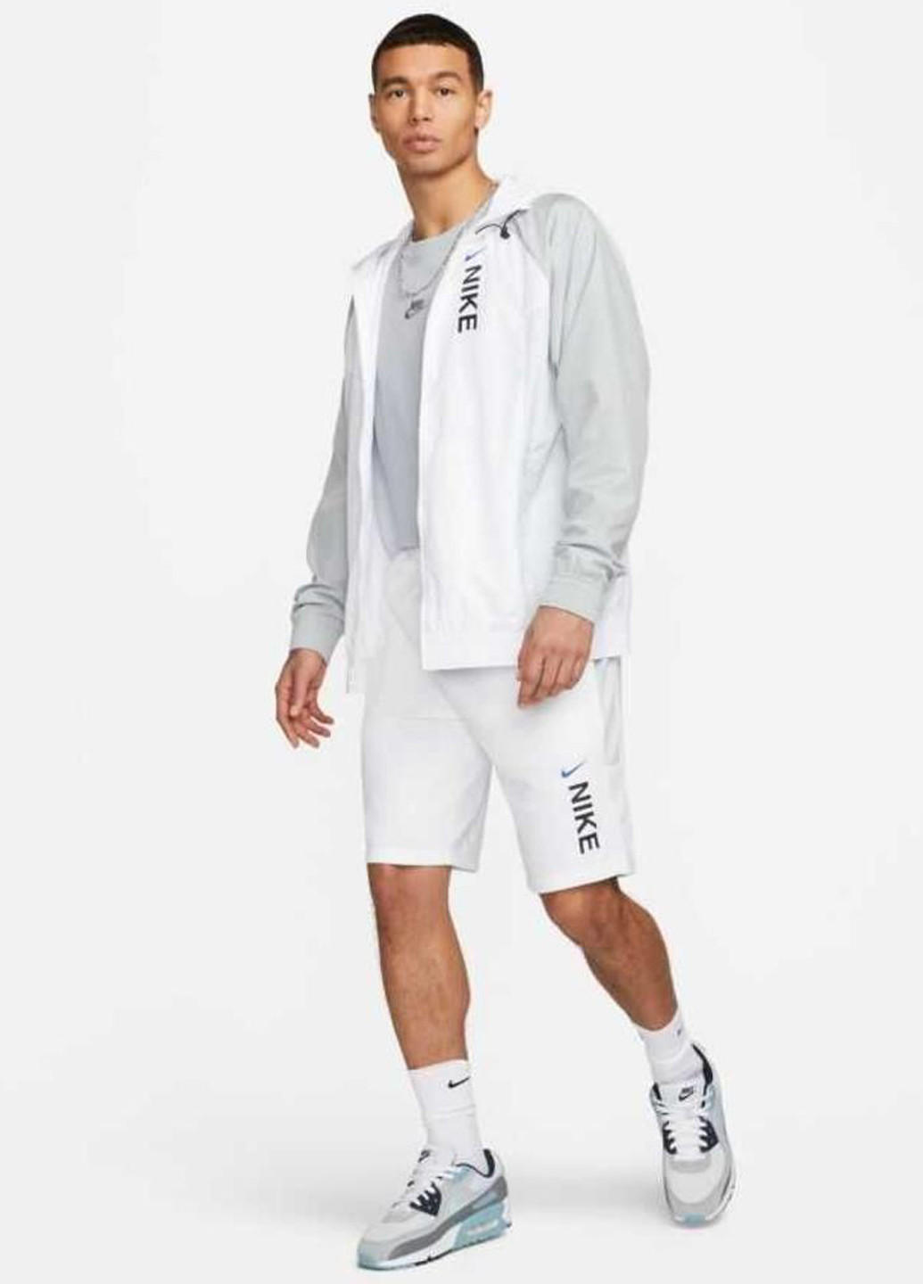 Біла демісезонна вітровка Nike NSW HYBRID LTWT WR