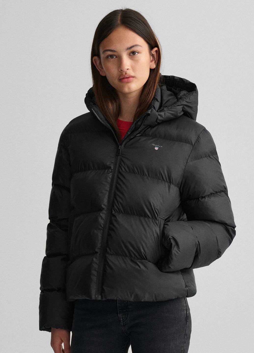 Черная зимняя куртка Gant