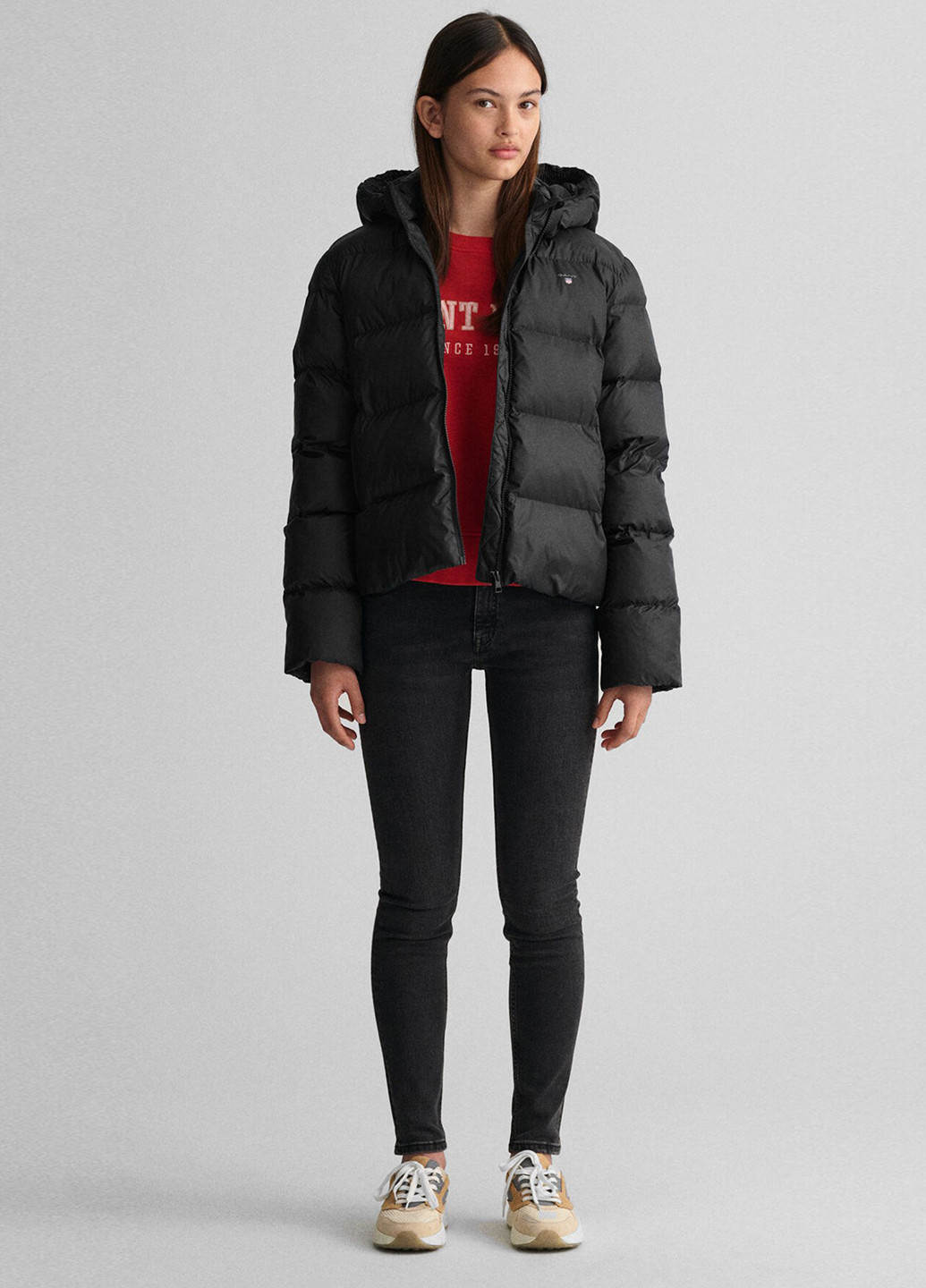 Черная зимняя куртка Gant