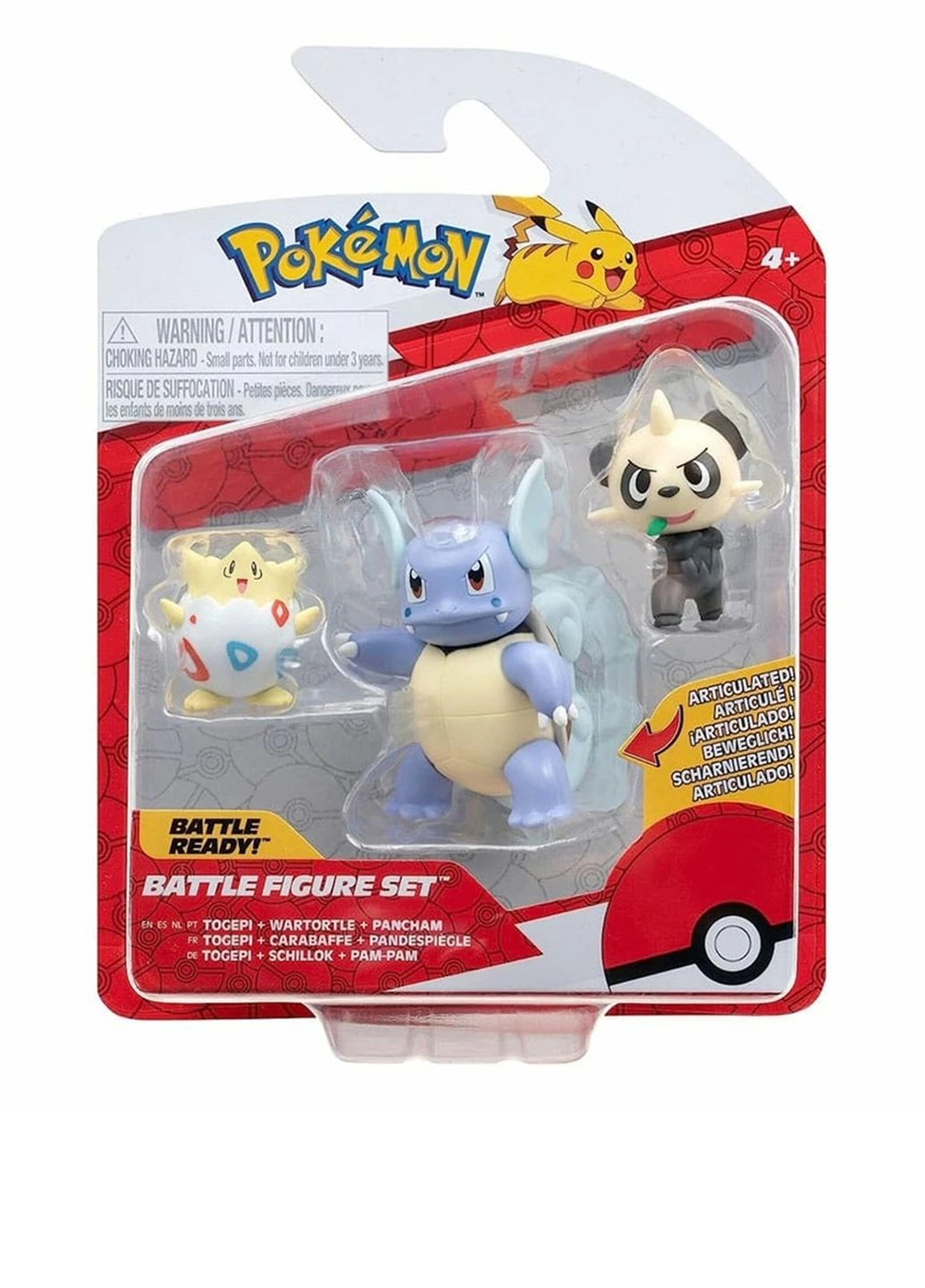 Набор игровых фигурок Тогепи, Панчам, Вартортл (3 пр.) Pokemon (264657627)