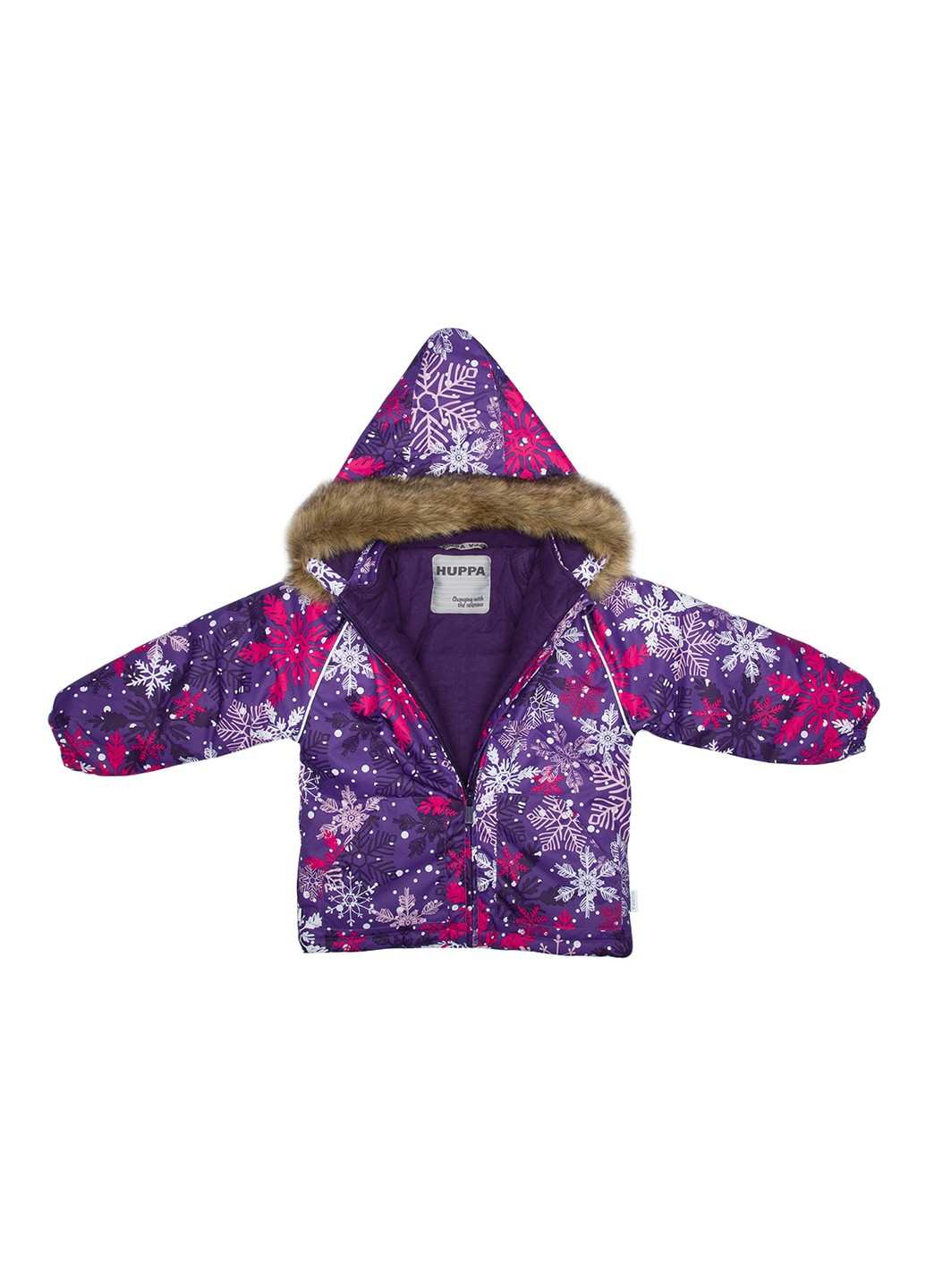 Ліловий зимній комплект зимовий (куртка + напівкомбінезон) avery Huppa