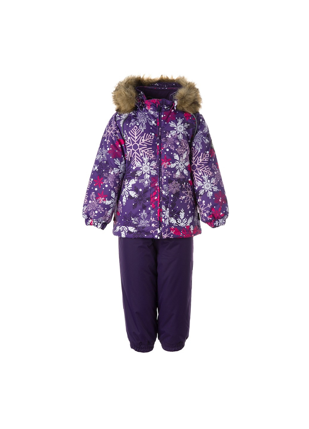 Ліловий зимній комплект зимовий (куртка + напівкомбінезон) avery Huppa