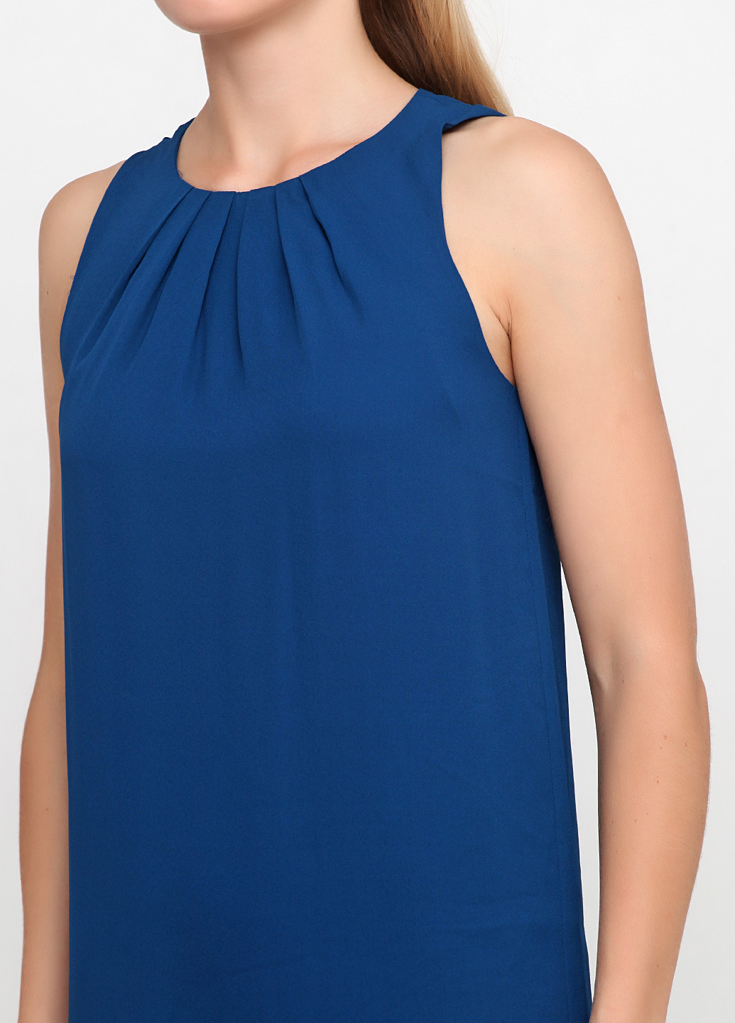 Синее кэжуал платье на подкладе H&M однотонное