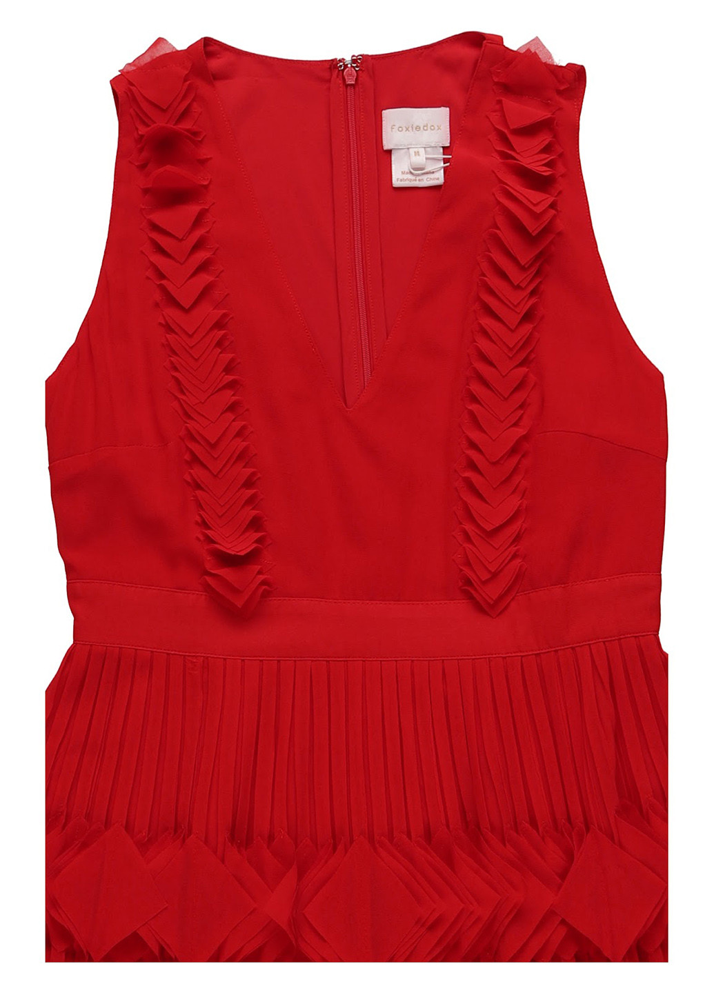 Червона кежуал сукня а-силует, плісована Foxiedox однотонна