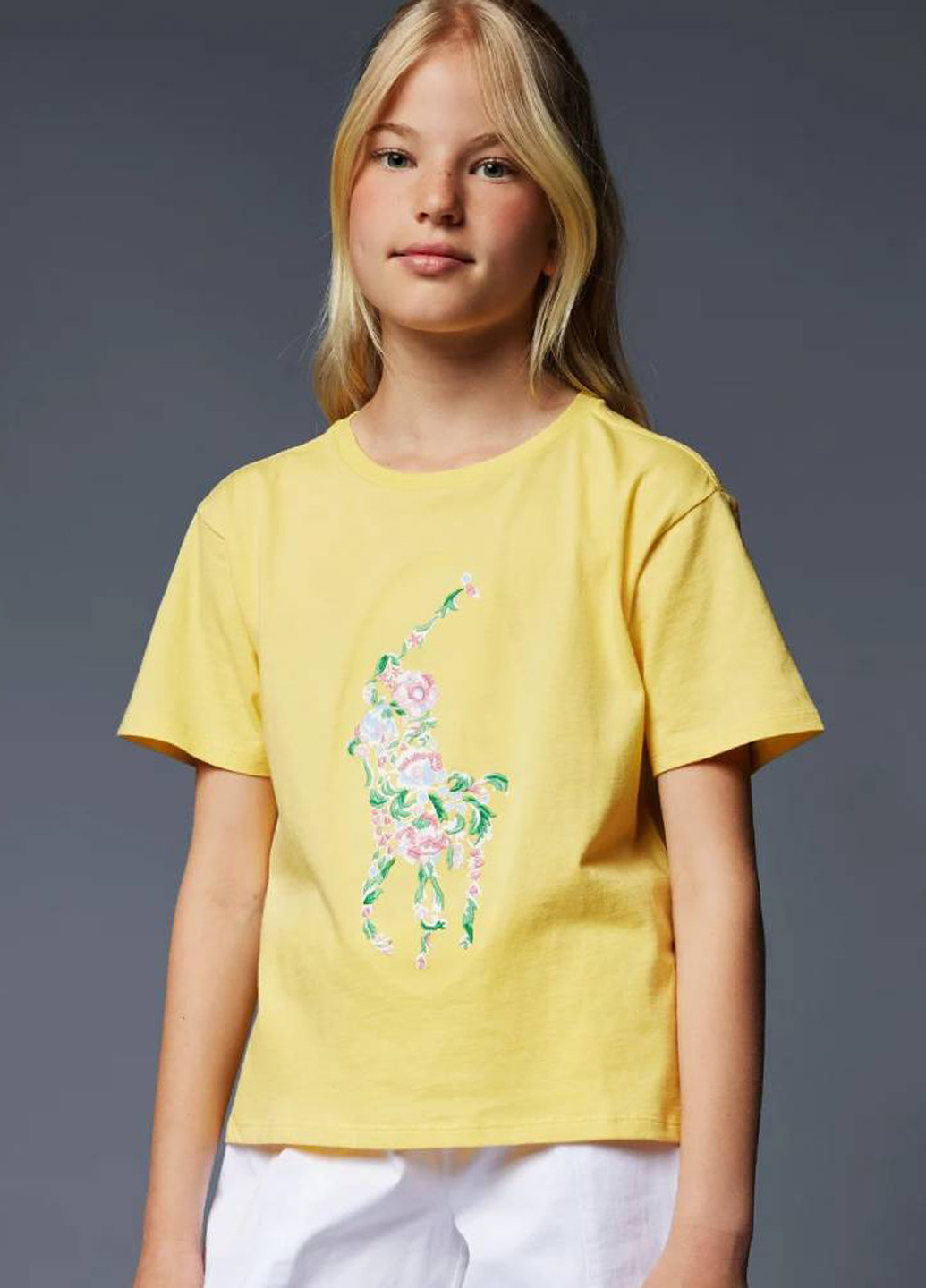 Желтая летняя футболка Ralph Lauren