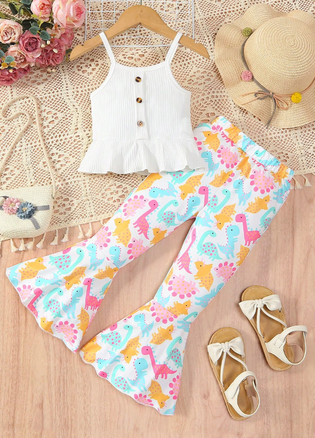 Комбінований літній комплект (топ, штани) SHEIN