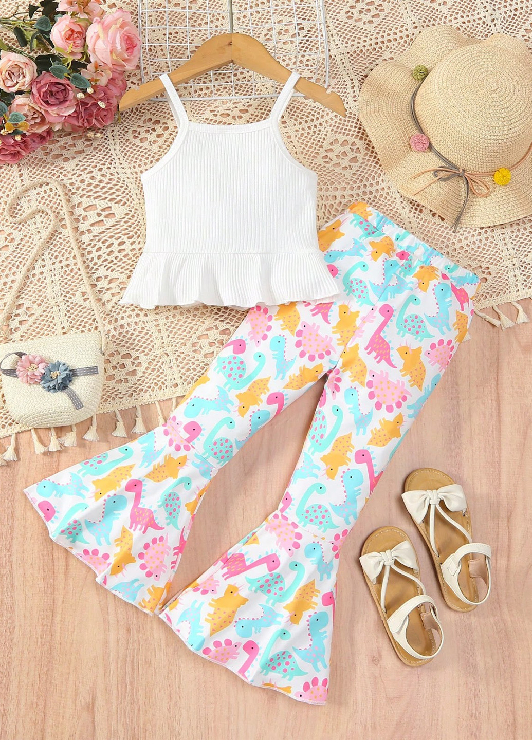 Комбінований літній комплект (топ, штани) SHEIN