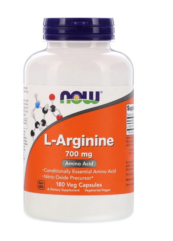 L-аргінін L-Arginine 700 mg 180 caps Now (254916613)