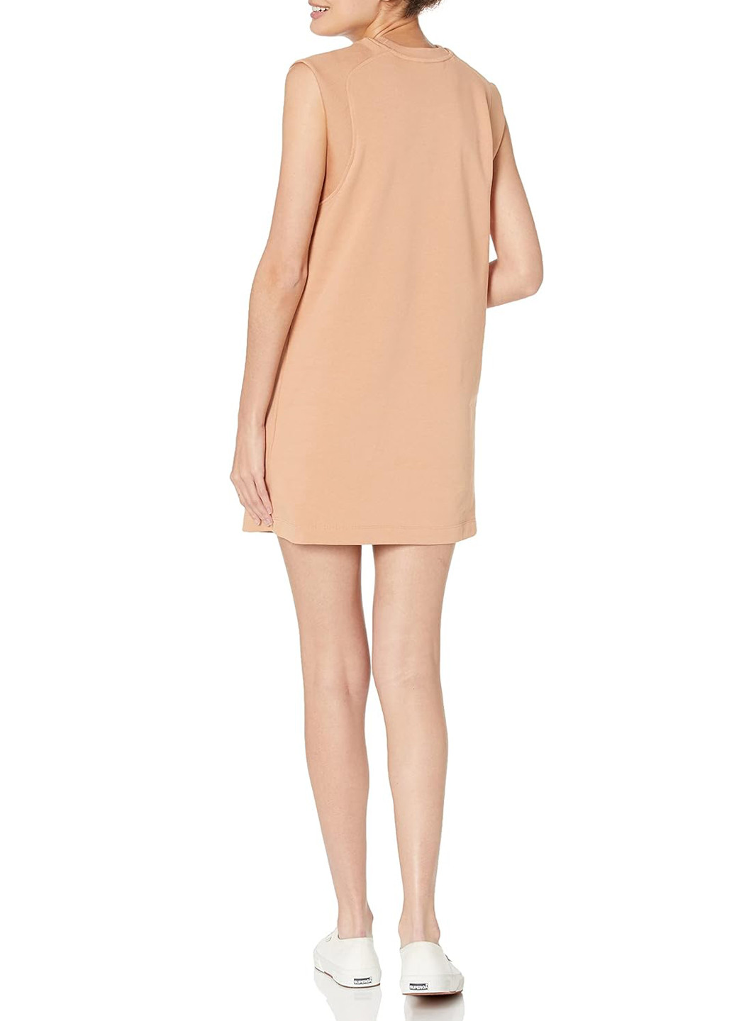Светло-коричневое кэжуал платье платье-футболка Armani Exchange однотонное