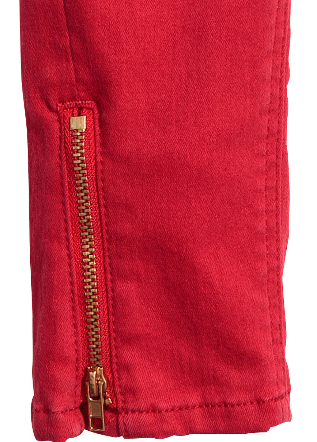 Красные демисезонные зауженные джинсы H&M