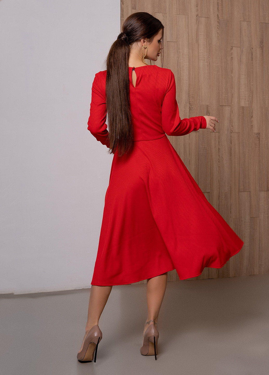 Красное деловое платья ISSA PLUS однотонное