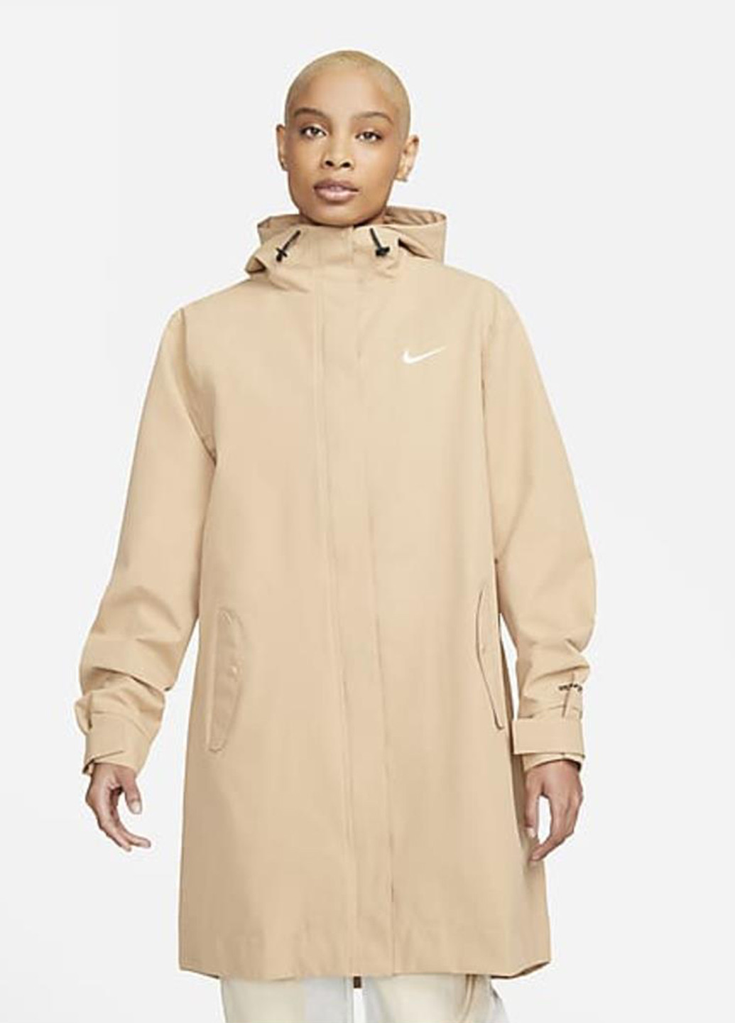 Бежева демісезонна куртка dm6245-200 Nike W Nsw Essntl Sf Wvn Prka Jkt Beige