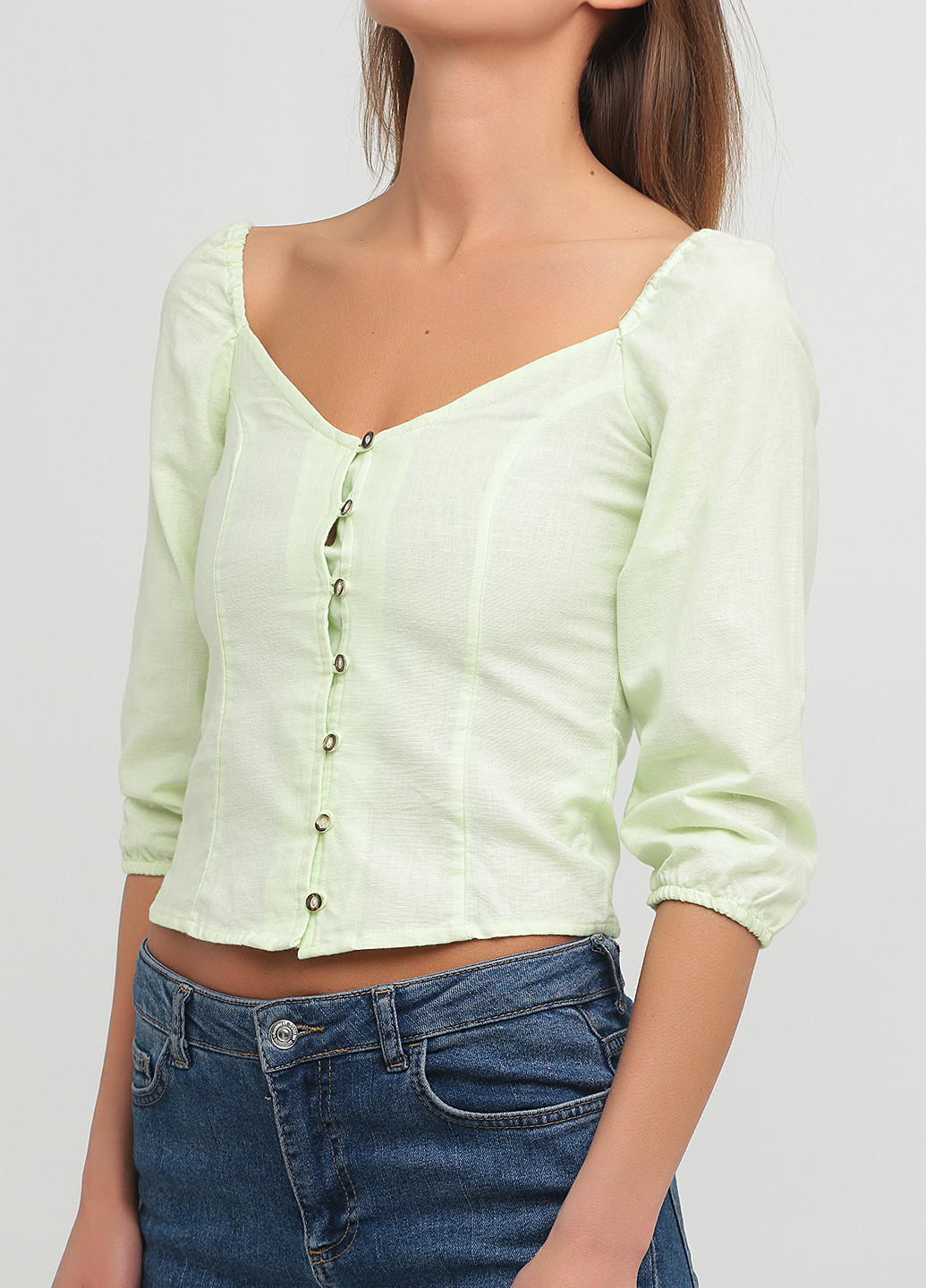 Светло-зеленая летняя блуза Reserved