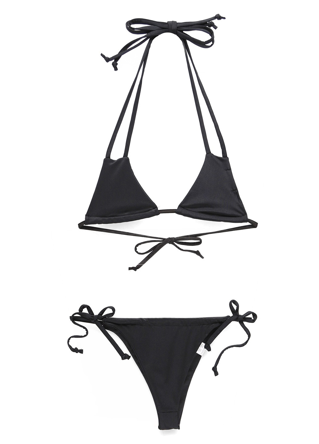 Черный летний купальник (лиф, трусики) раздельный PrettyLittleThing
