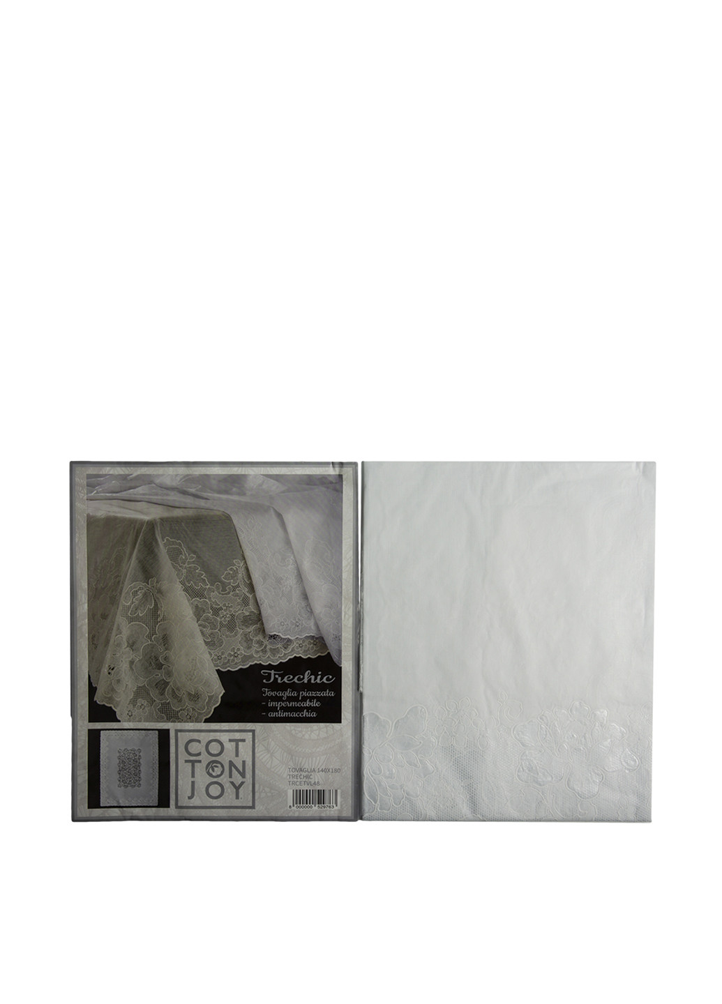 Скатерть, 140х180 см Cotton Joy однотонная белая