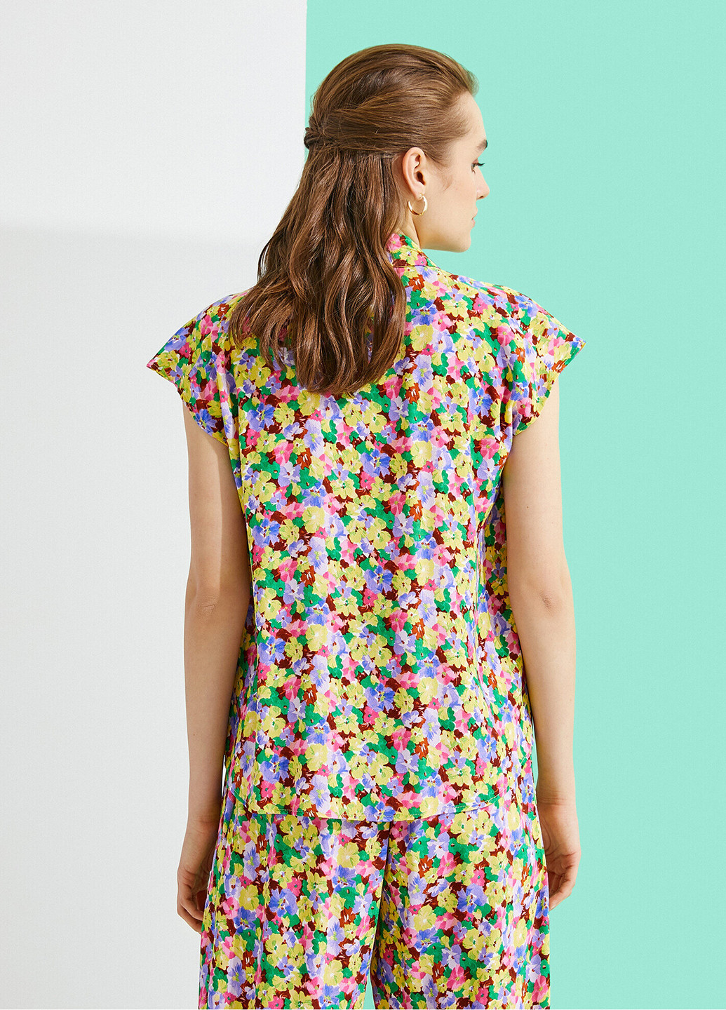 Цветная кэжуал рубашка с цветами KOTON