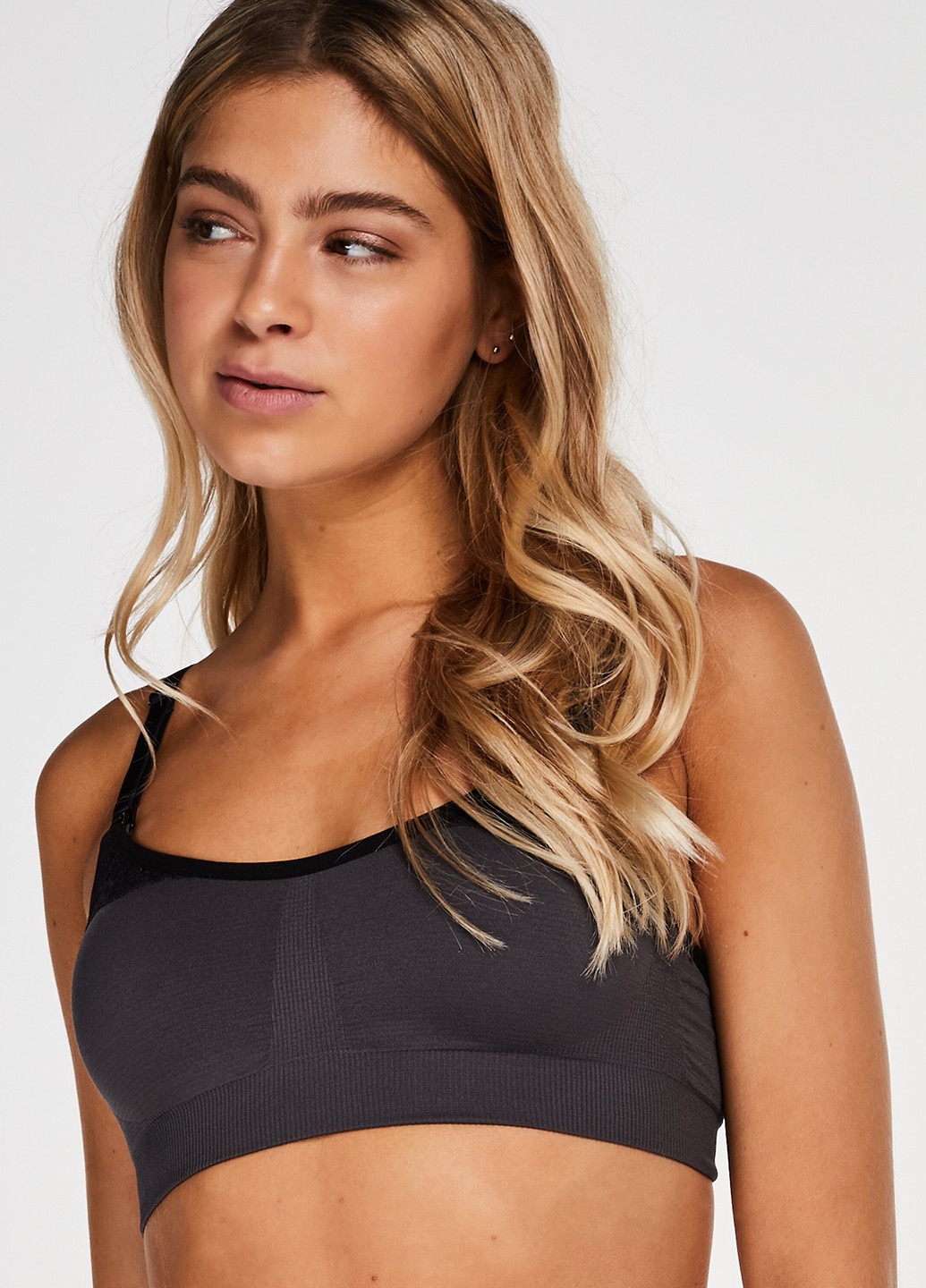 Графітовий топ бюстгальтер для годуючих Hunkemoller без кісточок поліамід