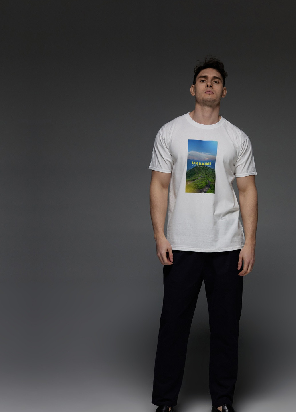 Белая футболка мужская с коротким рукавом Aspirine